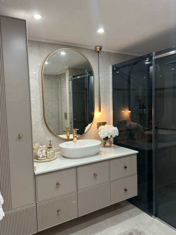 METALİK ÇERÇEVELİ OVAL  AYNA - AYNA-101